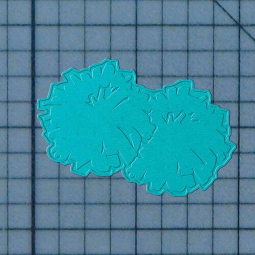 Cheer Poms 227-556 Cookie Cutter and Stamp Embossed (1)