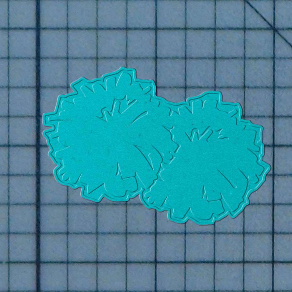 Cheer Poms 227-556 Cookie Cutter and Stamp Embossed (1)