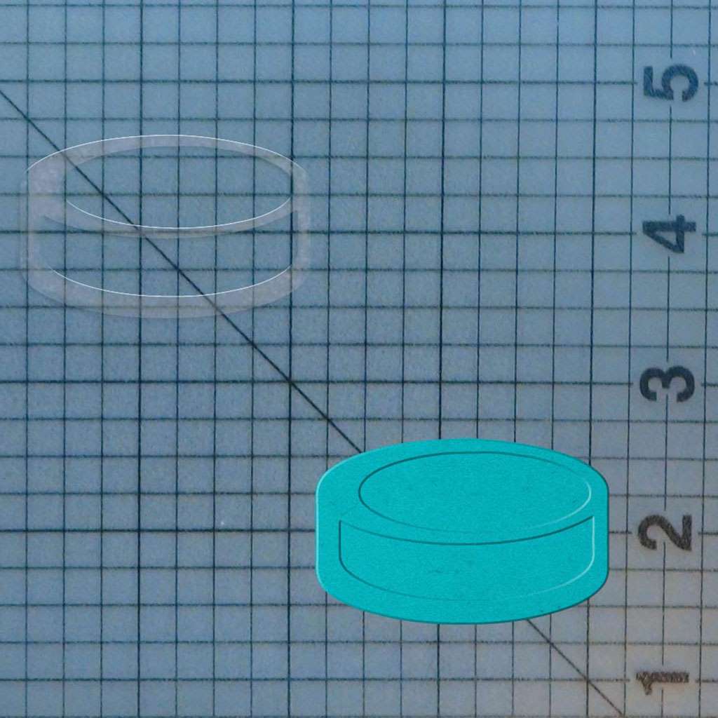 Hockey Puck 227-549 Cookie Cutter and Acrylic Stamp - Image 4