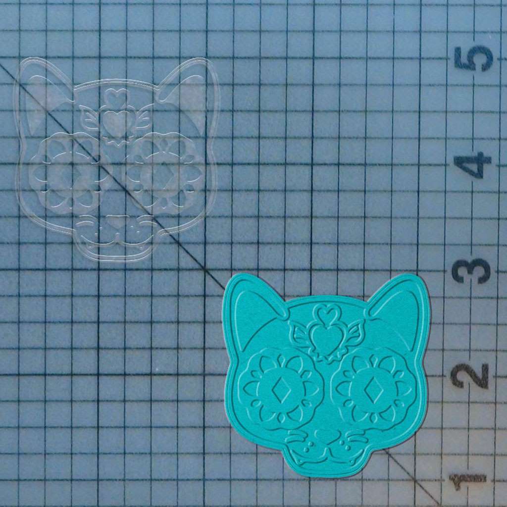 Sugar Skull Cat 227-566 Cookie Cutter and Stamp