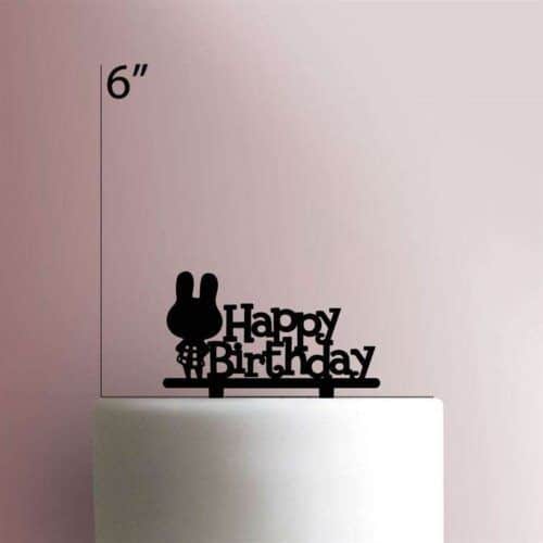 Animal Crossing Happy Birthday Rabbit 225-525 Cake Topper