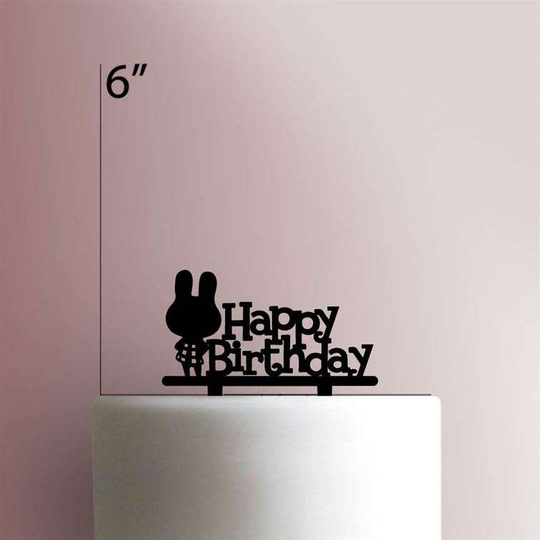 Animal Crossing Happy Birthday Rabbit 225-525 Cake Topper