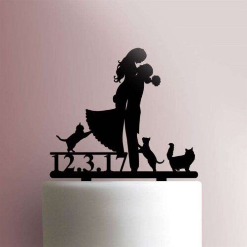 Custom Cat Wedding 225-586 Cake Topper
