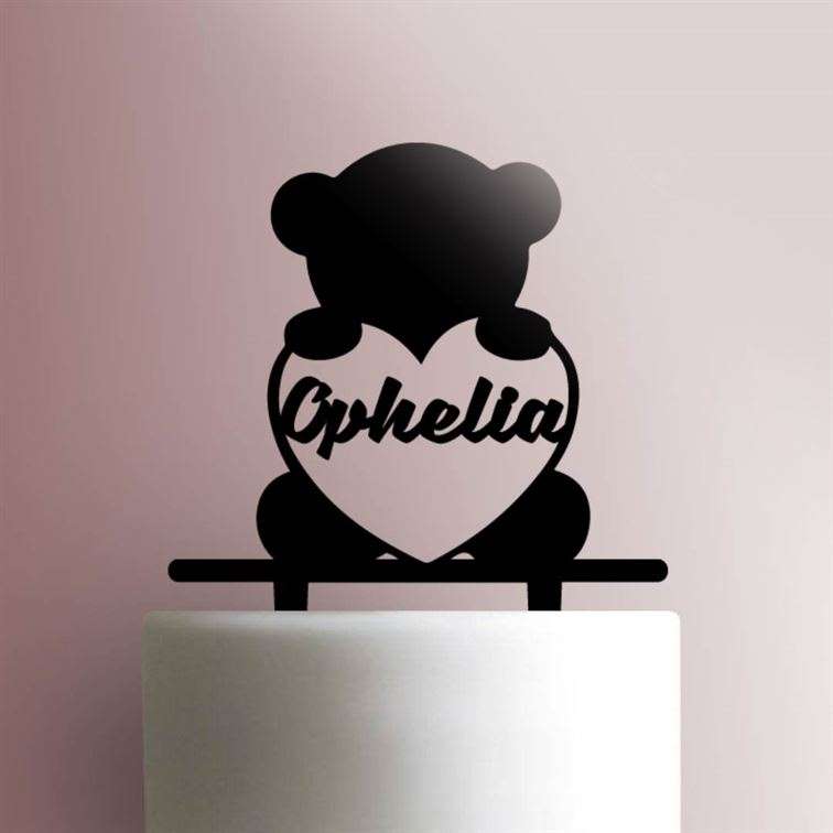 Custom Teddybear Heart 225-557 Cake Topper