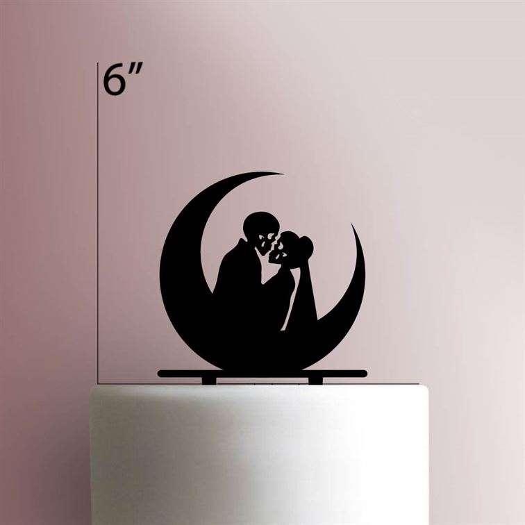 Gothic Moon Skeleton Couple 225-530 Cake Topper