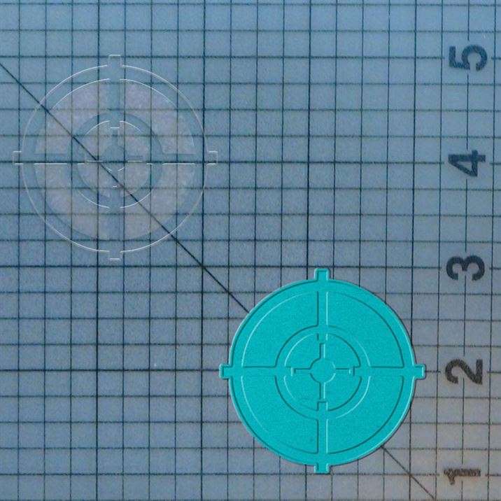 Gun Sight 227-711 Cookie Cutter and Acrylic Stamp - Image 2