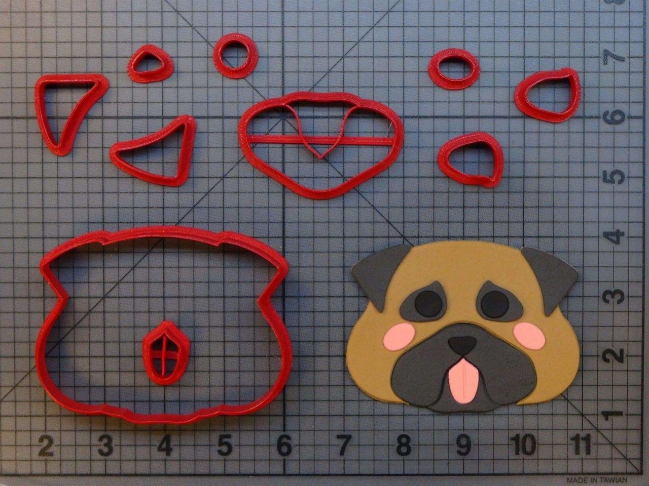Pug 266-A684 Cookie Cutter Set