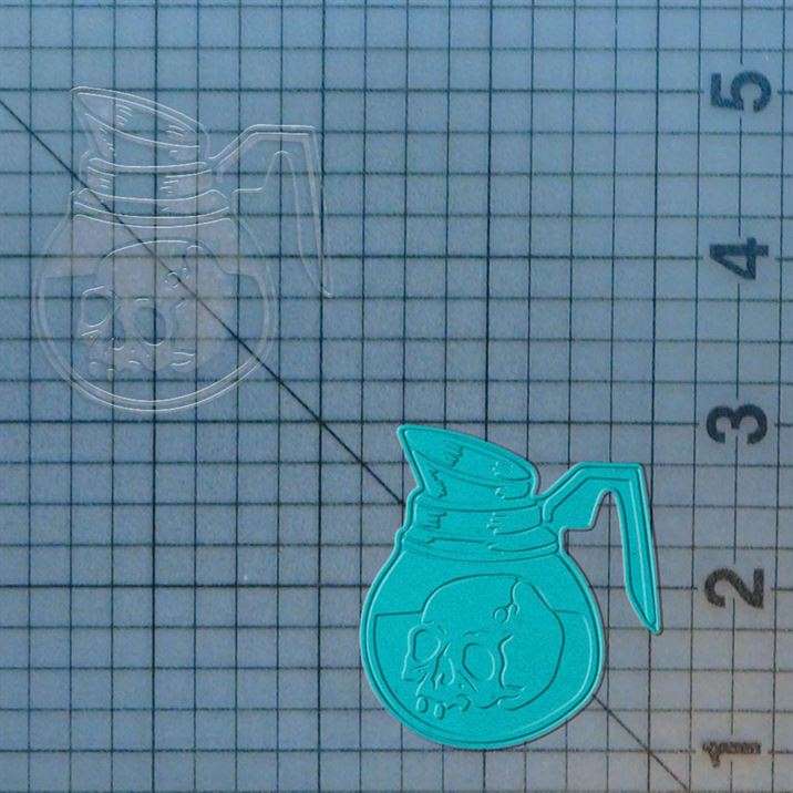 Skull Coffee 227-674 Cookie Cutter and Acrylic Stamp - Image 4