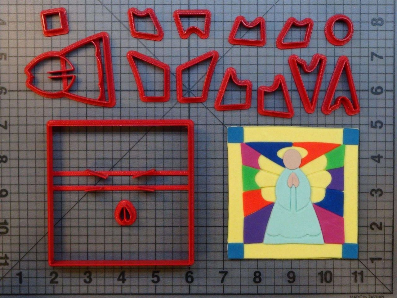 Stained Glass Angel 266-A675 Cookie Cutter Set