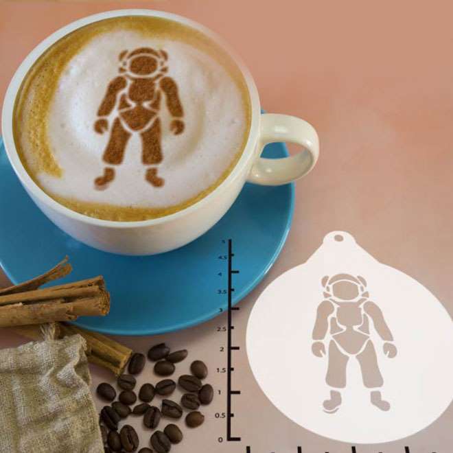 Astronaut 263-011 Latte Art Stencil