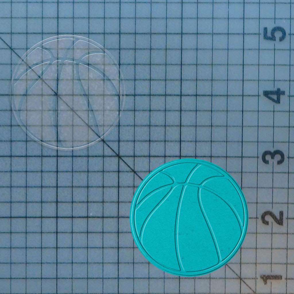 Basketball 227-225 Cookie Cutter and Acrylic Stamp - Image 2