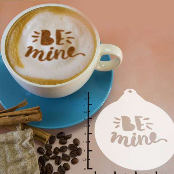 Be Mine 263-088 Latte Art Stencil