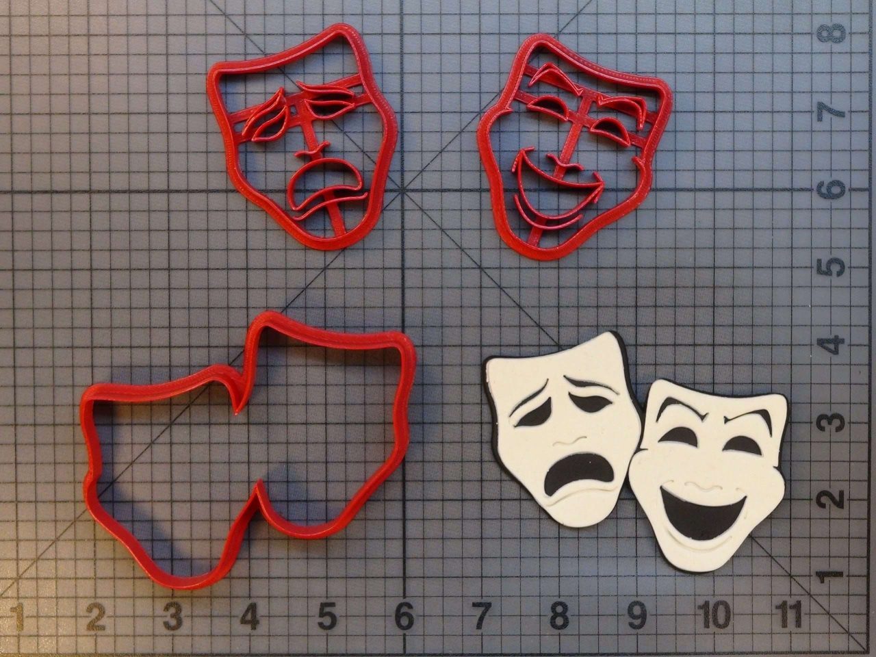 Comedy and Tragedy 266-A758 Cookie Cutter Set