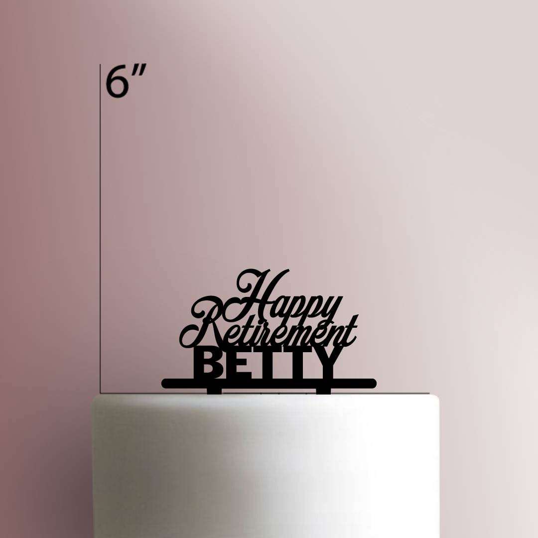 Custom Happy Retirement 225-635 Cake Topper