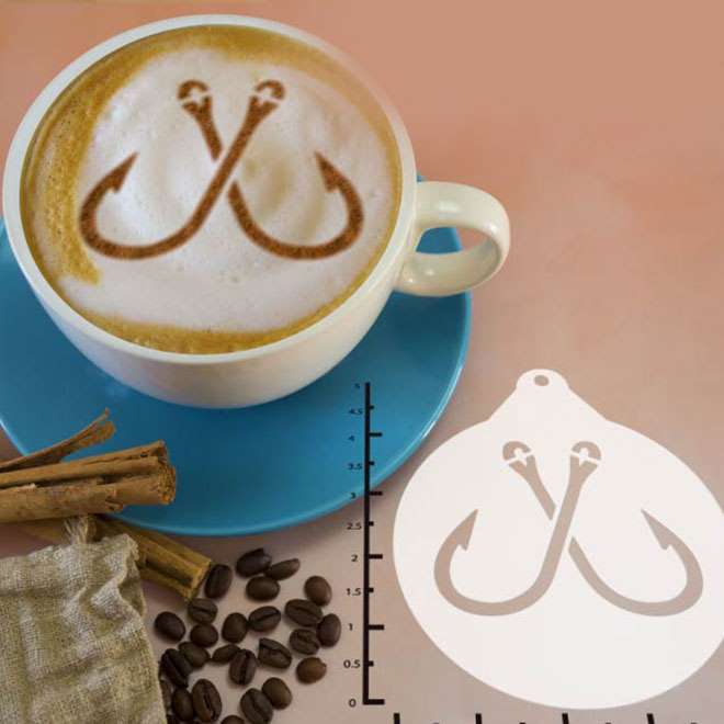 Fishhook 263-053 Latte Art Stencil