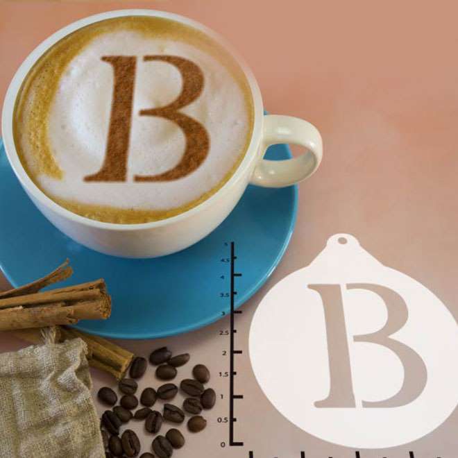 Greek Alphabet Beta 263-098 Latte Art Stencil