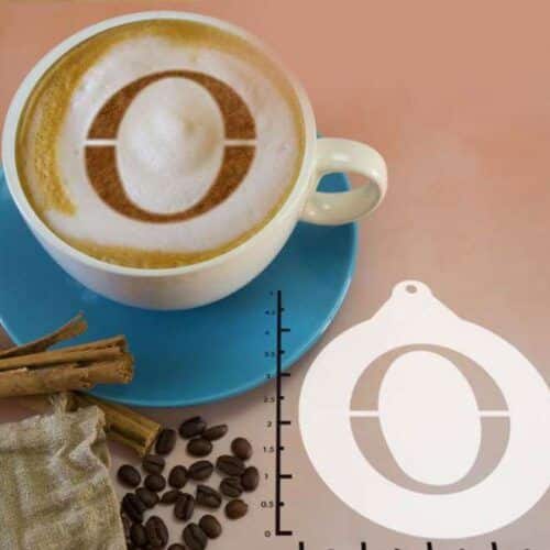 Greek Alphabet Omicron 263-111 Latte Art Stencil
