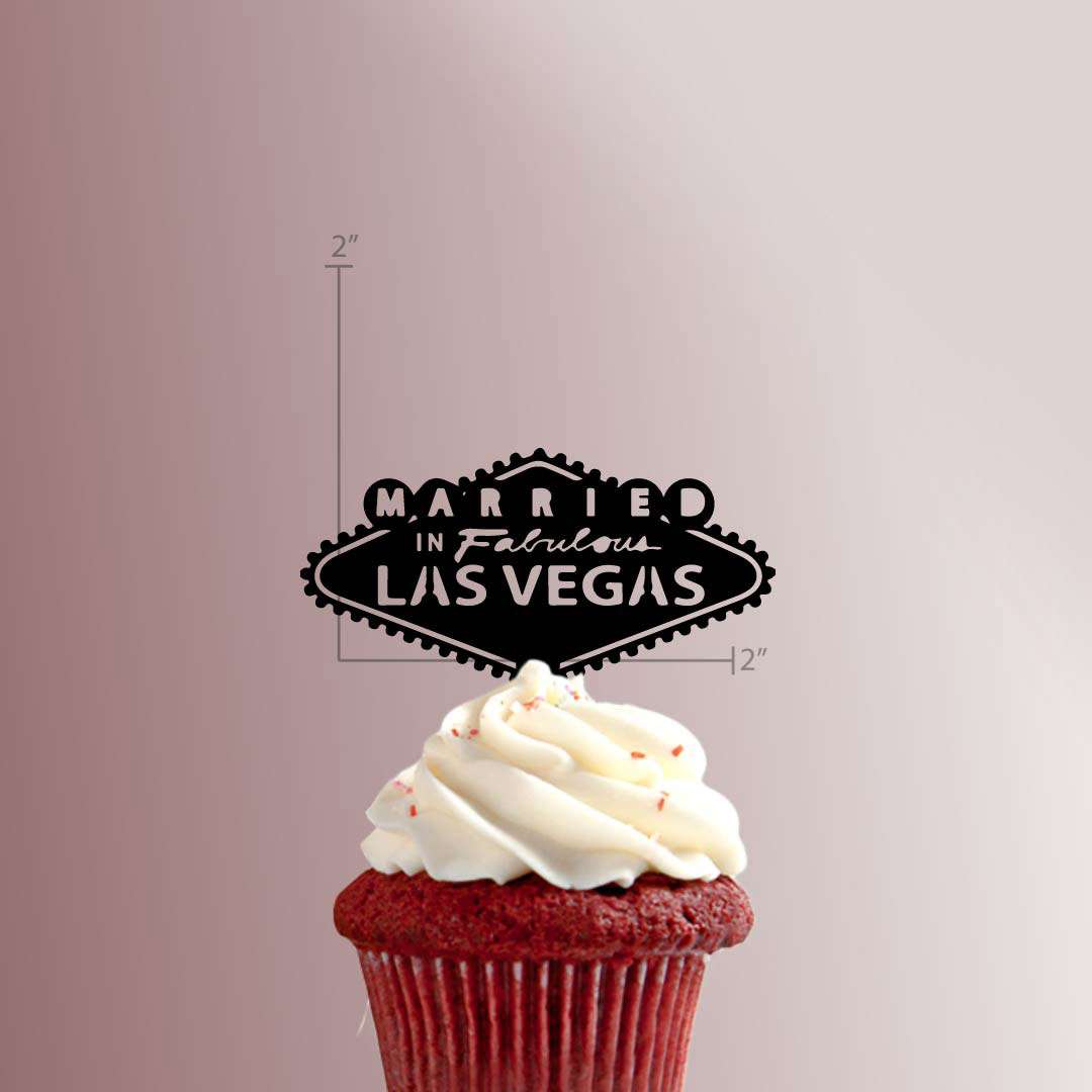 Married in Las Vegas 228-057 Cupcake Topper