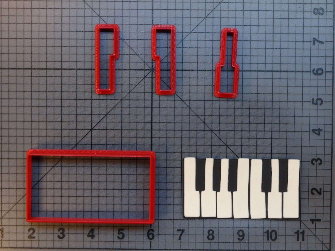 Piano Keys 266-A867 Cookie Cutter Set
