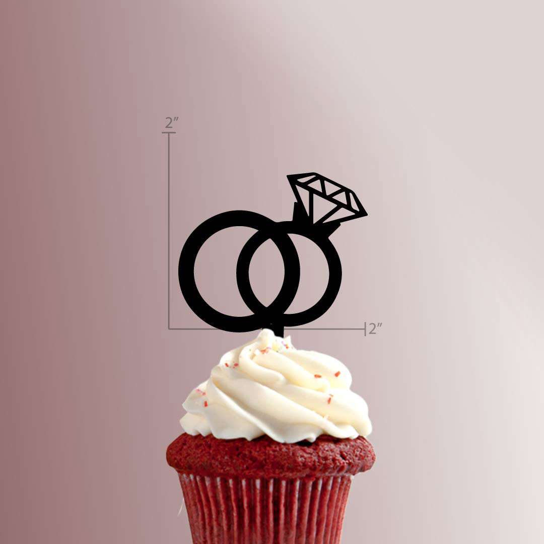 Wedding Rings 228-043 Cupcake Topper