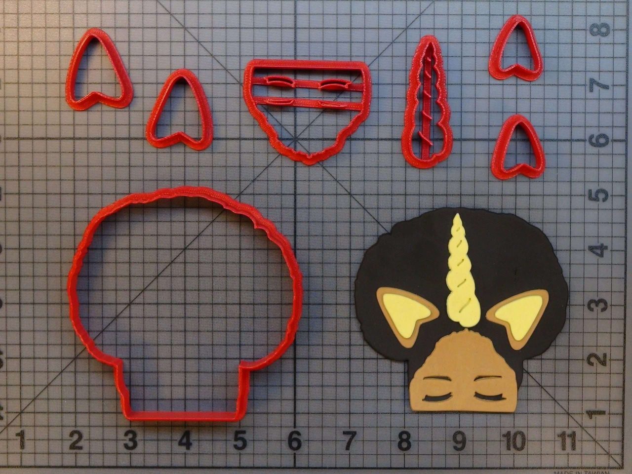 Afro Unicorn 266-B060 Cookie Cutter Set