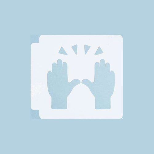 Emoji - Raised Hands 783-A848 Stencil