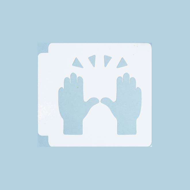 Emoji - Raised Hands 783-A848 Stencil