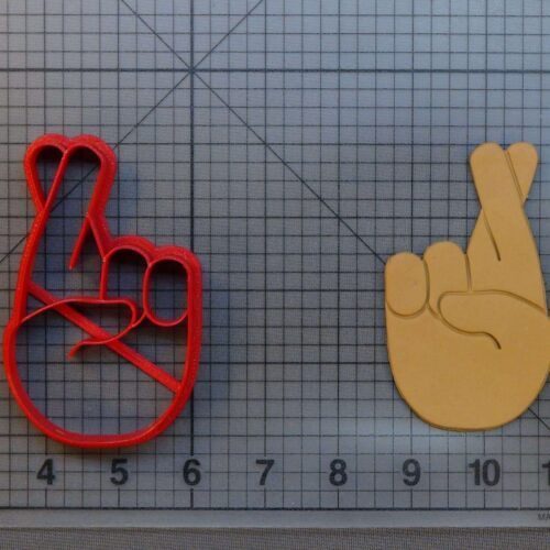 Fingers Crossed Emoji 266-B318 Cookie Cutter