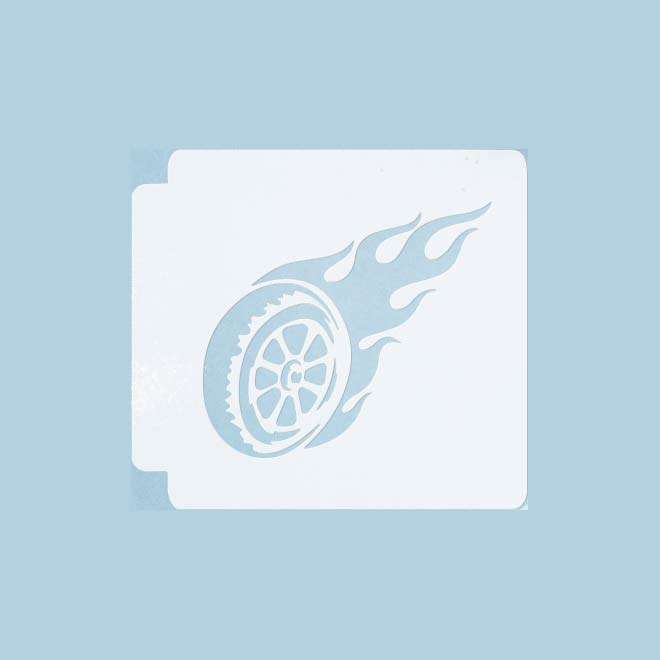 Flaming Tire 783-A856 Stencil