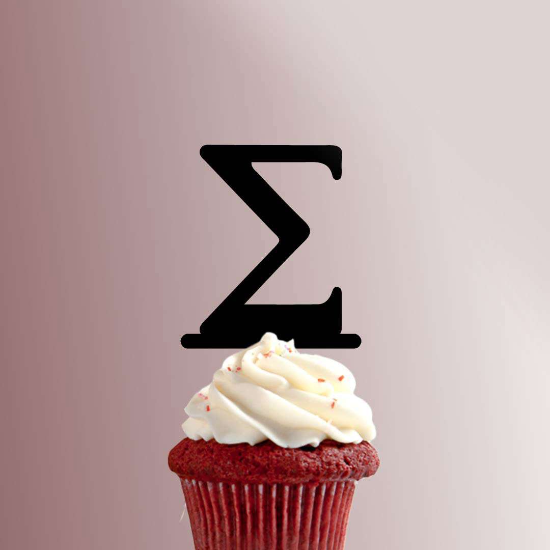 Greek Alphabet Sigma 228-079 Cupcake Topper