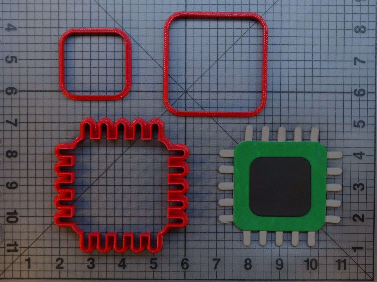 Computer Chip 266-B652 Cookie Cutter Set
