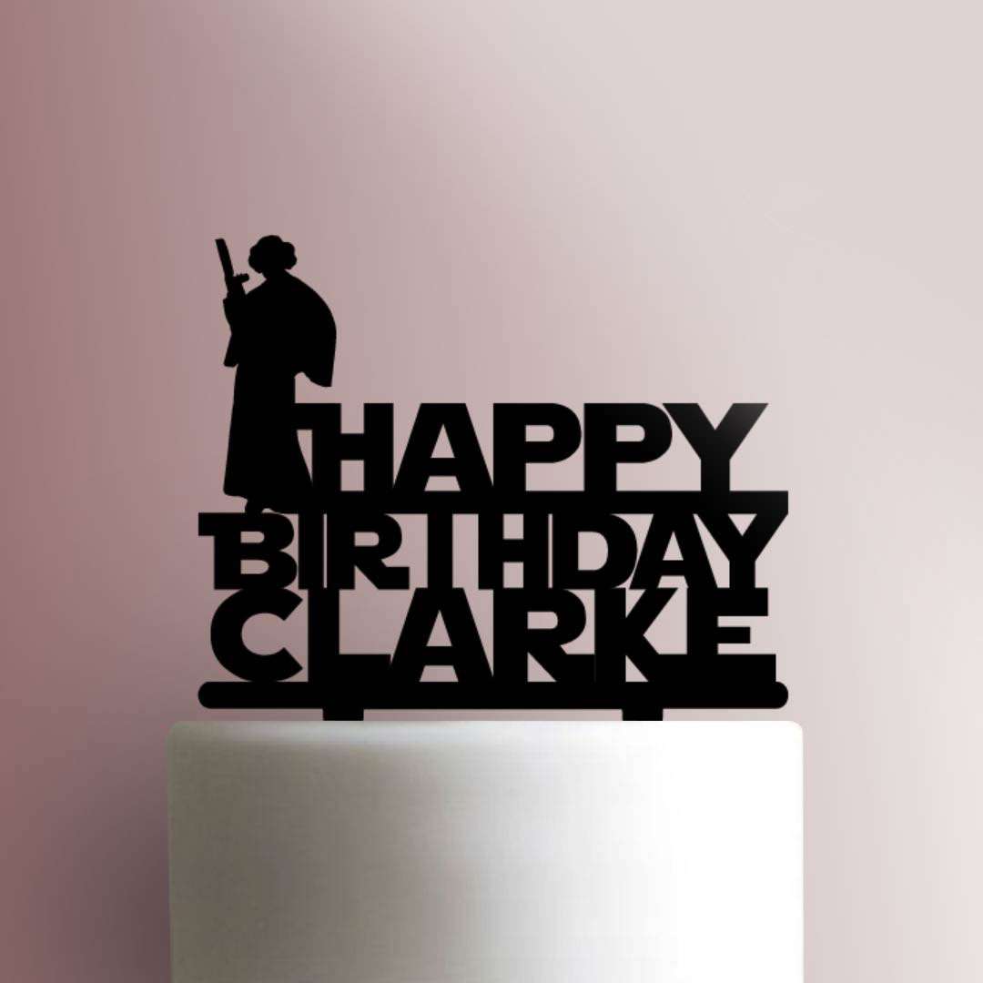 Custom Star Wars Leia Happy Birthday 225-733 Cake Topper