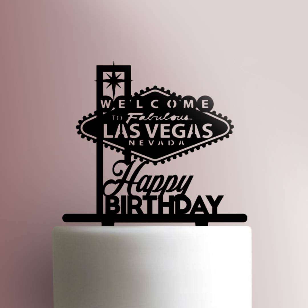 Welcome to Fabulous Las Vegas Happy Birthday 225-744 Cake Topper