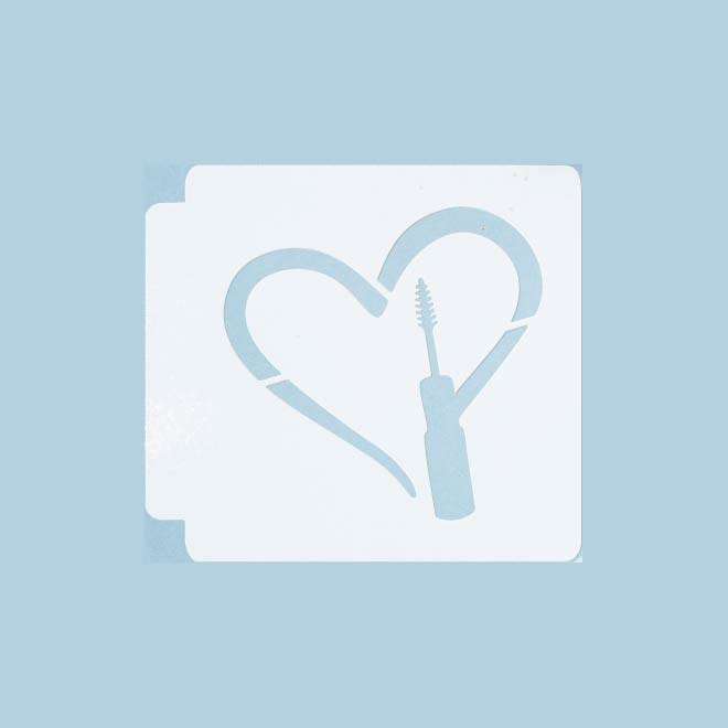 Mascara Heart 783-B394 Stencil
