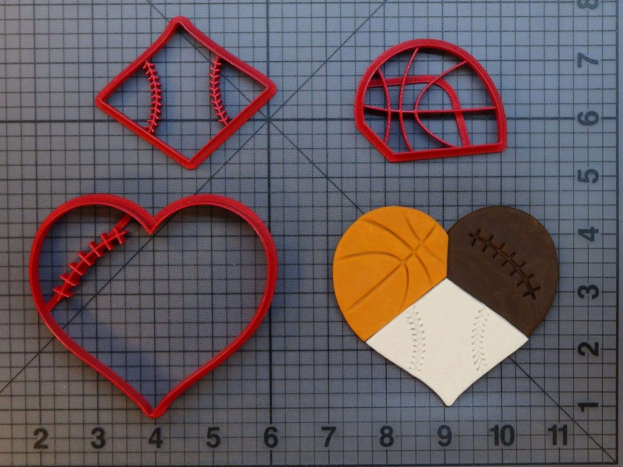 Sports Heart 266-B754 Cookie Cutter Set