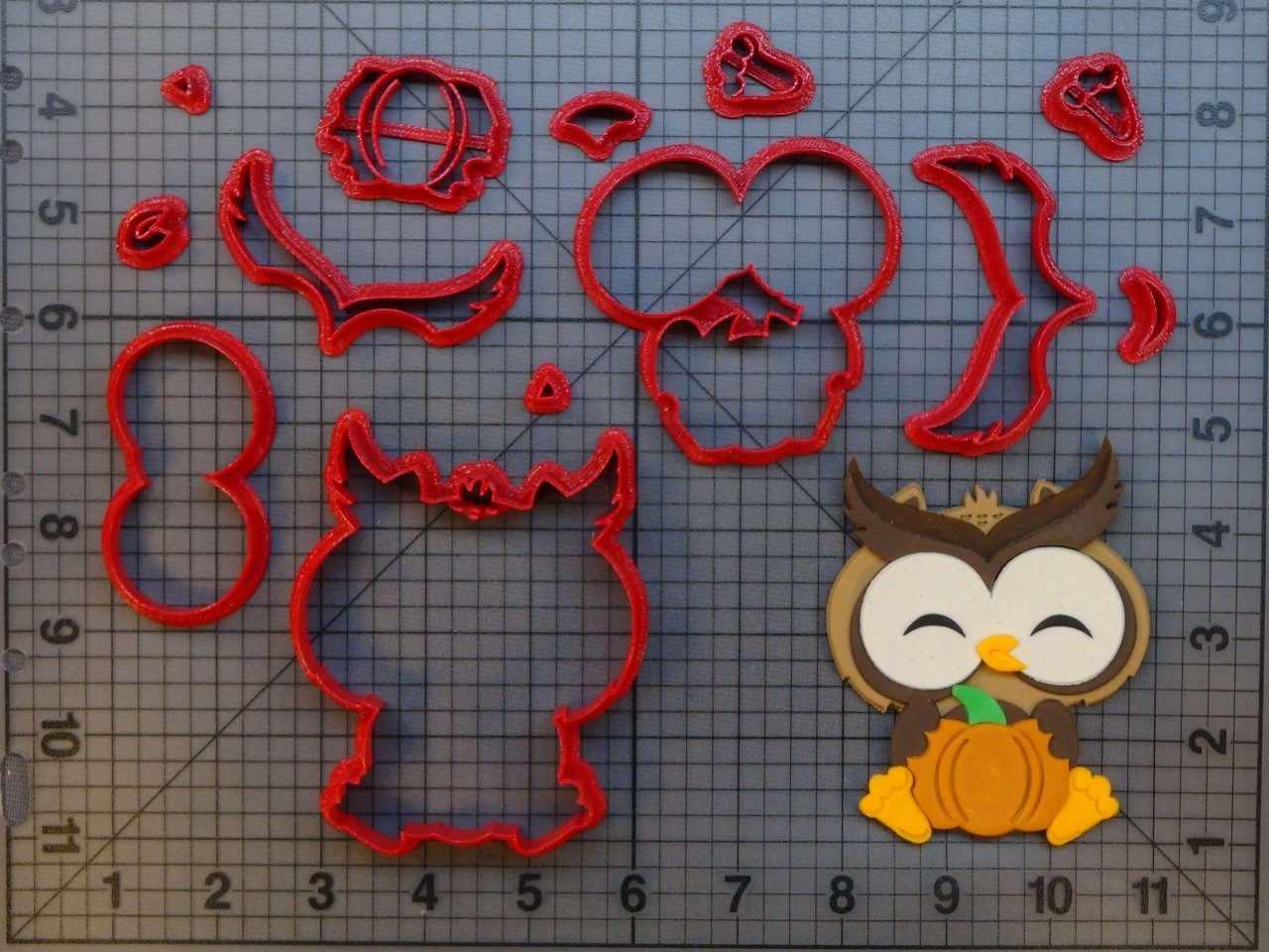 Owl and Pumpkin 266-B962 Cookie Cutter Set