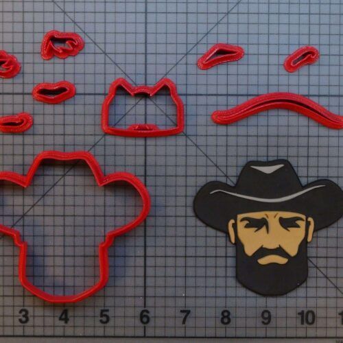 Bearded Cowboy 266-C154 Cookie Cutter Set