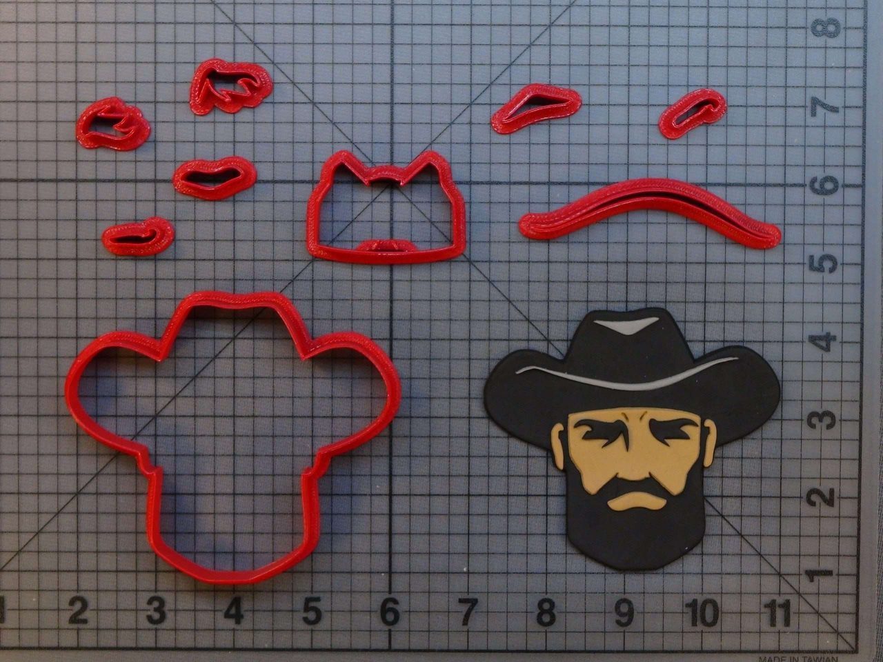 Bearded Cowboy 266-C154 Cookie Cutter Set