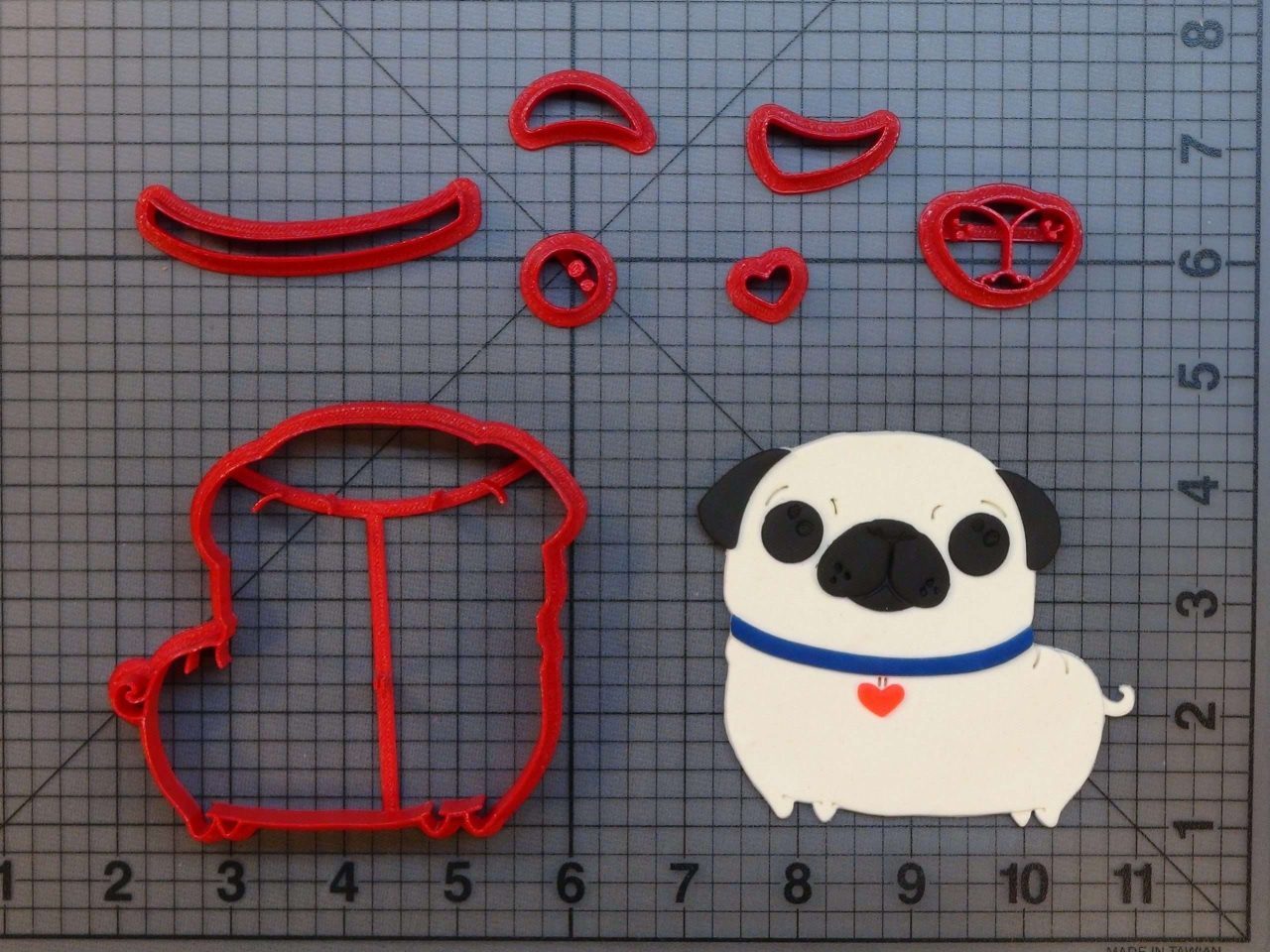 Dog - Cute Pug Body 266-B878 Cookie Cutter Set