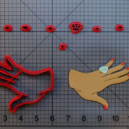 Engagement Hand with Ring 266-C089 Cookie Cutter Set