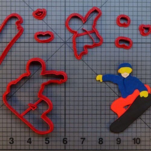 Snowboarder 266-C108 Cookie Cutter Set