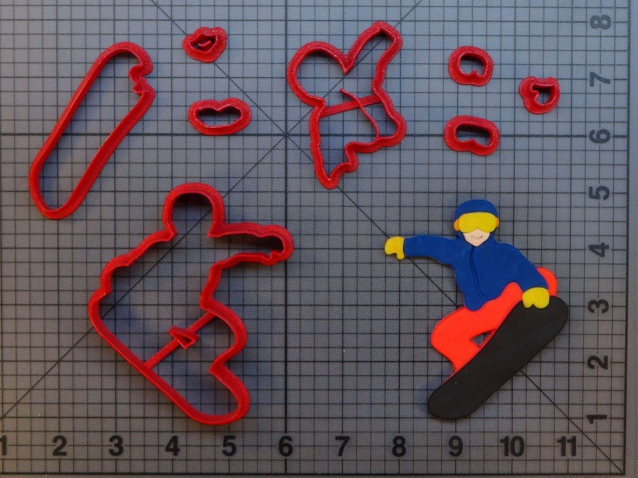 Snowboarder 266-C108 Cookie Cutter Set