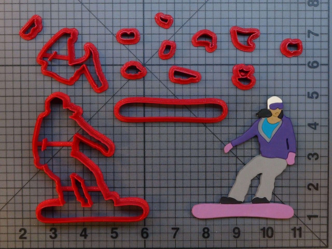 Snowboarder 266-C117 Cookie Cutter Set