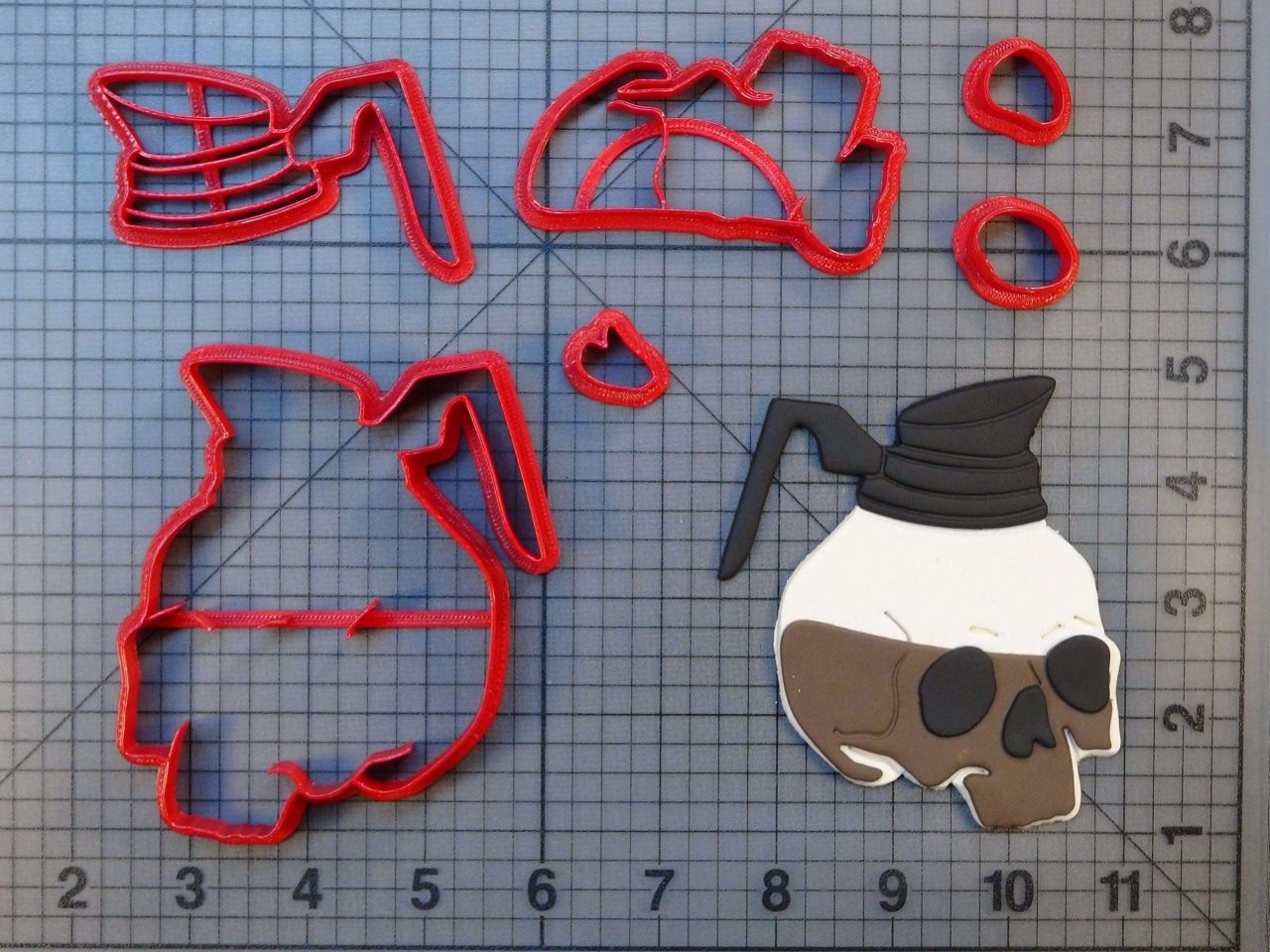 Skull Coffee Pot 266-C230 Cookie Cutter Set