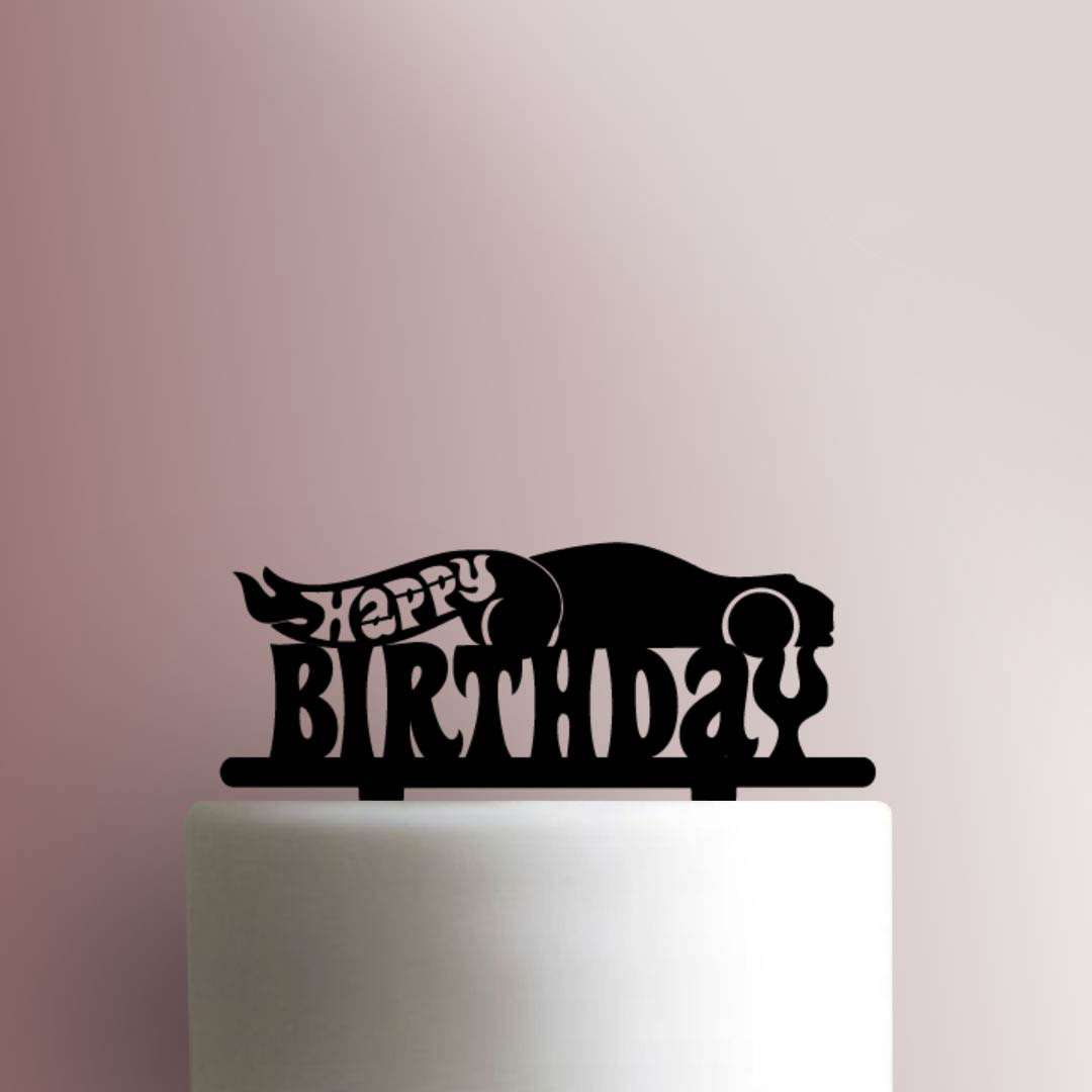 Hot Wheels Car Happy Birthday 225-771 Cake Topper