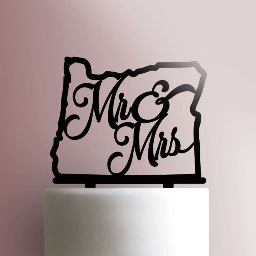 Mr and Mrs Oregon 225-828 Cake Topper
