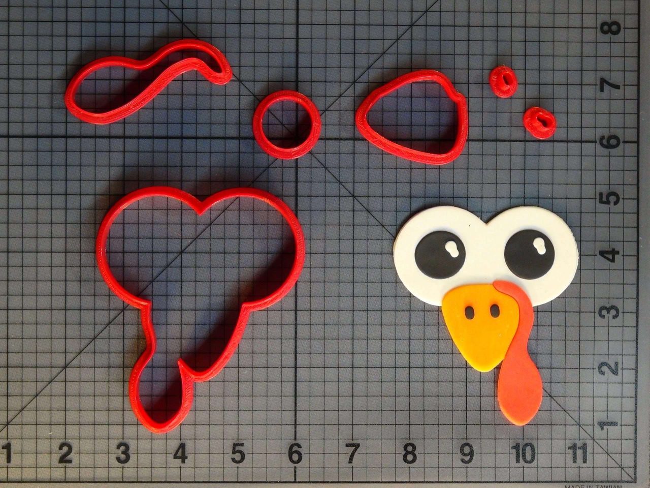 Turkey Face 266-C423 Cookie Cutter Set