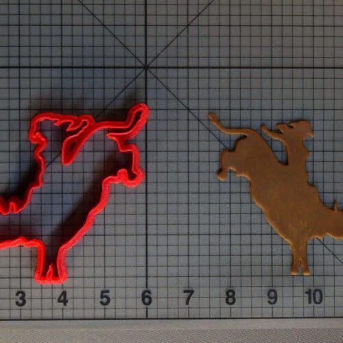 Woman on Bucking Bull 266-C325 Cookie Cutter