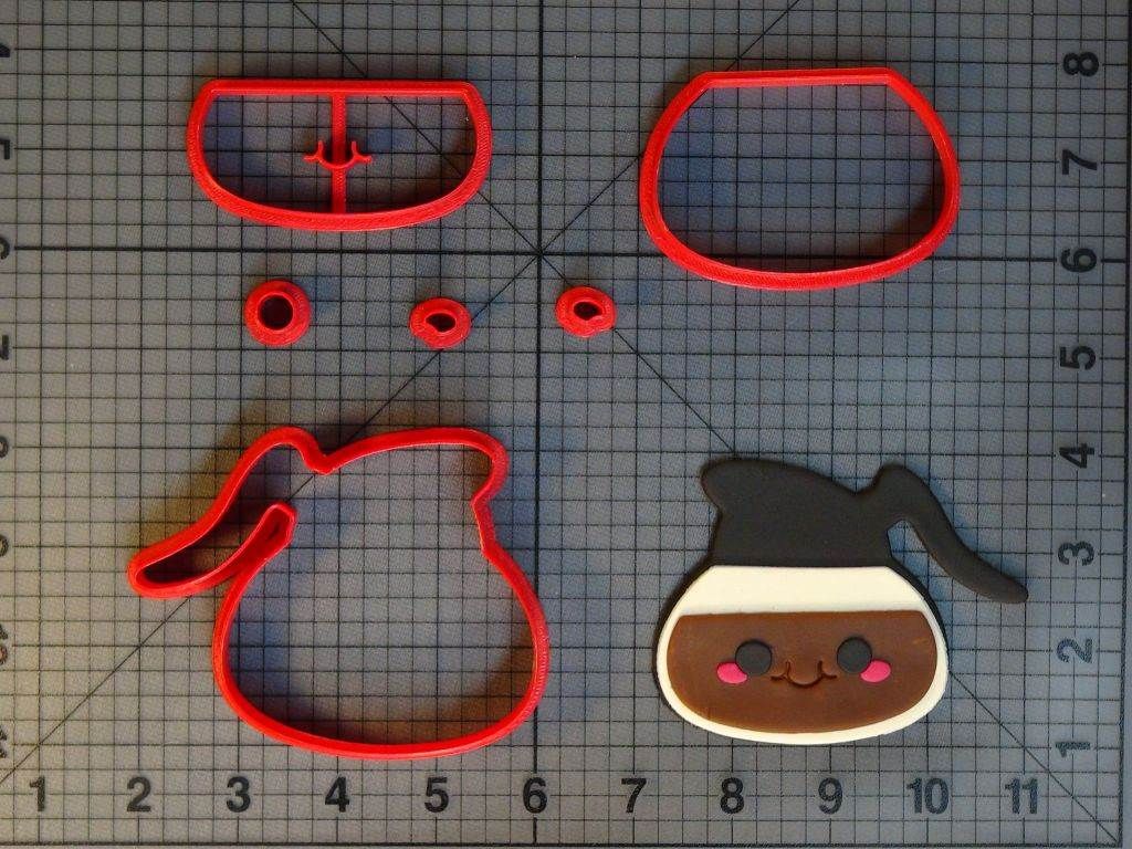 Cute Coffee Pot 266-C733 Cookie Cutter Set