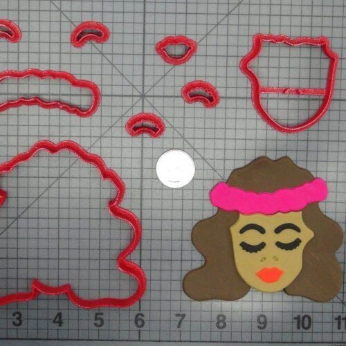 Pin Up Hula Girl Head 266-C773 Cookie Cutter Set